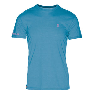 Open image in slideshow, Recycled Triblend Crew T-Shirt Aqua
